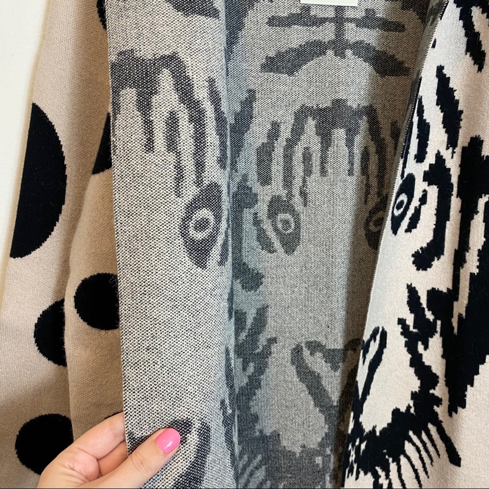 Anthropologie Pepaloves Open Front Long Tiger Cardigan Sweater - Picture 4 of 10